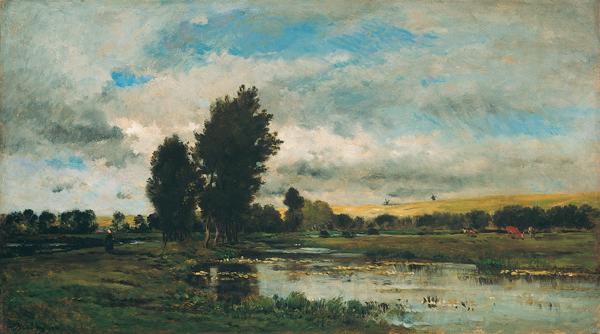 Charles Francois Daubigny French River Scene Spain oil painting art